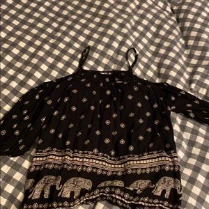 Three quarter sleeve off shoulder shirt